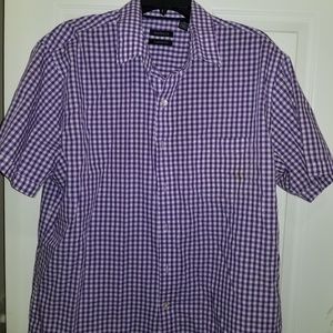 MEN'S DRESS SHIRT  SHORT SLEEVE  SIZE XL 17-17 1/2